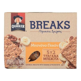 QUAKER | ΜΠΙΣΚΟΤΑ ΒΡΩΜΗΣ ΜΠΑΝΑΝΑ ΠΕΚΑΝ 5 Χ 27 GR