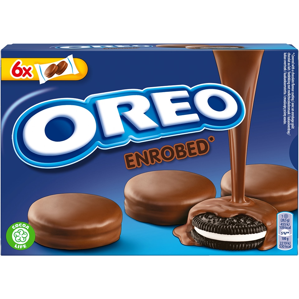 OREO Μπισκότα Γεμιστά Επικάλυψη Σοκολάτα Γάλακτος 246g