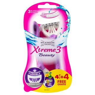 WILKINSON | Ξυραφάκια Xtreme Beauty 3 Λεπίδων 8 Τεμάχια 4+4 Δώρο