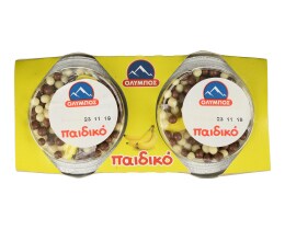 ΟΛΥΜΠΟΣ | Επιδόρπιο Γιαουρτιού Παιδικό Μπανάνα 2 Χ 145 gr