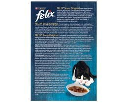 FELIX | Γατοτροφή Soup Original με Βοδινό Κοτόπουλο Αρνί 6x48g