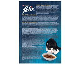 FELIX | Γατοτροφή Soup Original με Βοδινό Κοτόπουλο Αρνί 6x48g