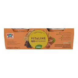 VITALINE | Επιδόρπιο Γιαουρτιού Go Nuts & Grains Σταφίδα & Δημητριακά 2Χ180 gr