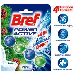BREF | POWER ACTIVE | Μπλοκ Τουαλέτας WC Power Activ Pine Forest 50g