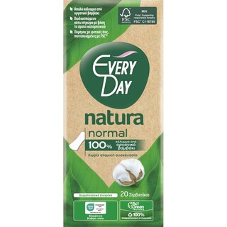 EVERY DAY | Σερβιετάκια All Cotton Natura Normal 20 Τεμάχια