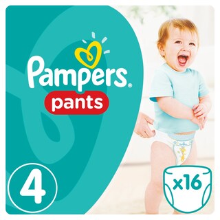 PAMPERS | ΠΑΝΕΣ ΒΡΑΚΑΚΙΑ NΟΥΜΕΡΟ 4 (9-14ΚG) 16 ΤΕΜ