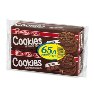 ΠΑΠΑΔΟΠΟΥΛΟΥ | ΠΑΠ/ΛΟΥ COOKIE ΣΟΚ.ΚΑΚ.  2Χ180ΓΡ 0.65Ε