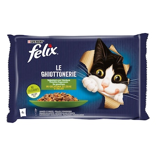 FELIX | Γατοτροφή AGAIL Ποικιλία Λαχανικών με Κρέας 4x85g