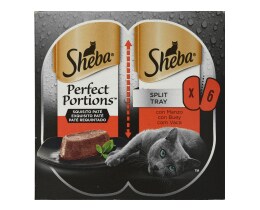 SHEBA | Γατοτροφή Perfect Portions Μοσχάρι Πατέ 3x75g