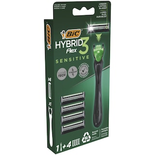 BIC | Σετ Ξυρίσματος Hybrid 3 Flex Sensitive + Ανταλλακτικά 1 Τεμάχιο
