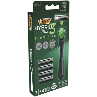 BIC | Σετ Ξυρίσματος Hybrid 3 Flex Sensitive + Ανταλλακτικά 1 Τεμάχιο