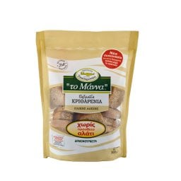 ΜΑΝΝΑ | Παξιμάδια Κριθαρένια Ολικής Χωρίς Πρόσθετο Αλάτι 300g