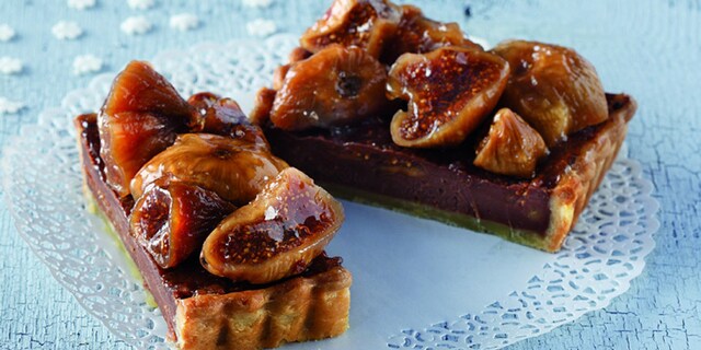 Τάρτα σοκολάτα με σύκα