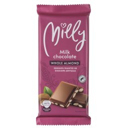 MILLY | Σοκολάτα Γάλακτος με Αμύγδαλα 200g