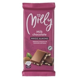 MILLY | Σοκολάτα Γάλακτος με Αμύγδαλα 200g