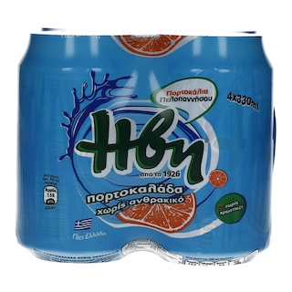 HBH | ΑΝΑΨΥΚΤΙΚΟ ΠΟΡΤΟΚΑΛΙ ΜΠΛΕ ΧΩΡΙΣ ΑΝΘΡΑΚΙΚΟ 4 X 330 ML