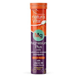 NATURA VITA | Συμπλήρωμα Διατροφής Magnesium Plus Λεμόνι