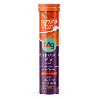 NATURA VITA | Συμπλήρωμα Διατροφής Magnesium Plus Λεμόνι