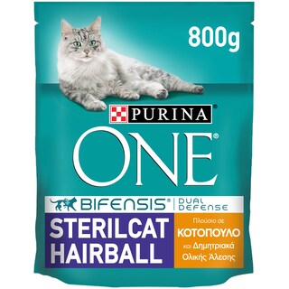 PURINA ONE | Γατοτροφή Adult Sterilcat Κοτόπουλο & Δημητριακά 800g