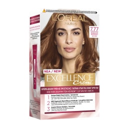 EXCELLENCE | Βαφή Μαλλιών Σετ Νο 7.77 Σοκολατί Φωτεινό 48 ml