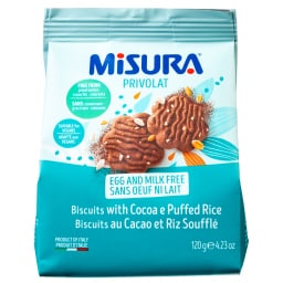MISURA | Μπισκότα Privolat με Κακάο και Κόκκους Ρυζιού 120g