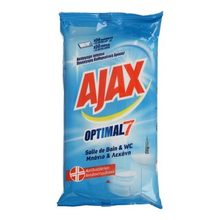 AJAX | Πανάκια Καθαρισμού Optimal 7 Μπάνιο & Λεκάνη 50 Τεμάχια