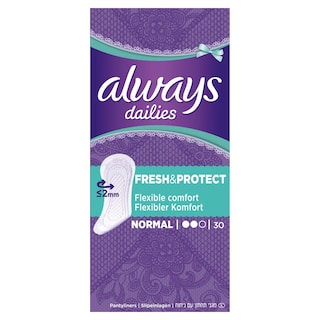 ALWAYS | Panty Liners Dailies Fresh & Protect Normal 30 Pieces