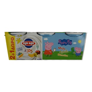 ΚΡΙ ΚΡΙ | Παιδικό Γιαούρτι Με 3 Φρούτα 2+1 Τεμάχιο Δώρο 420 gr