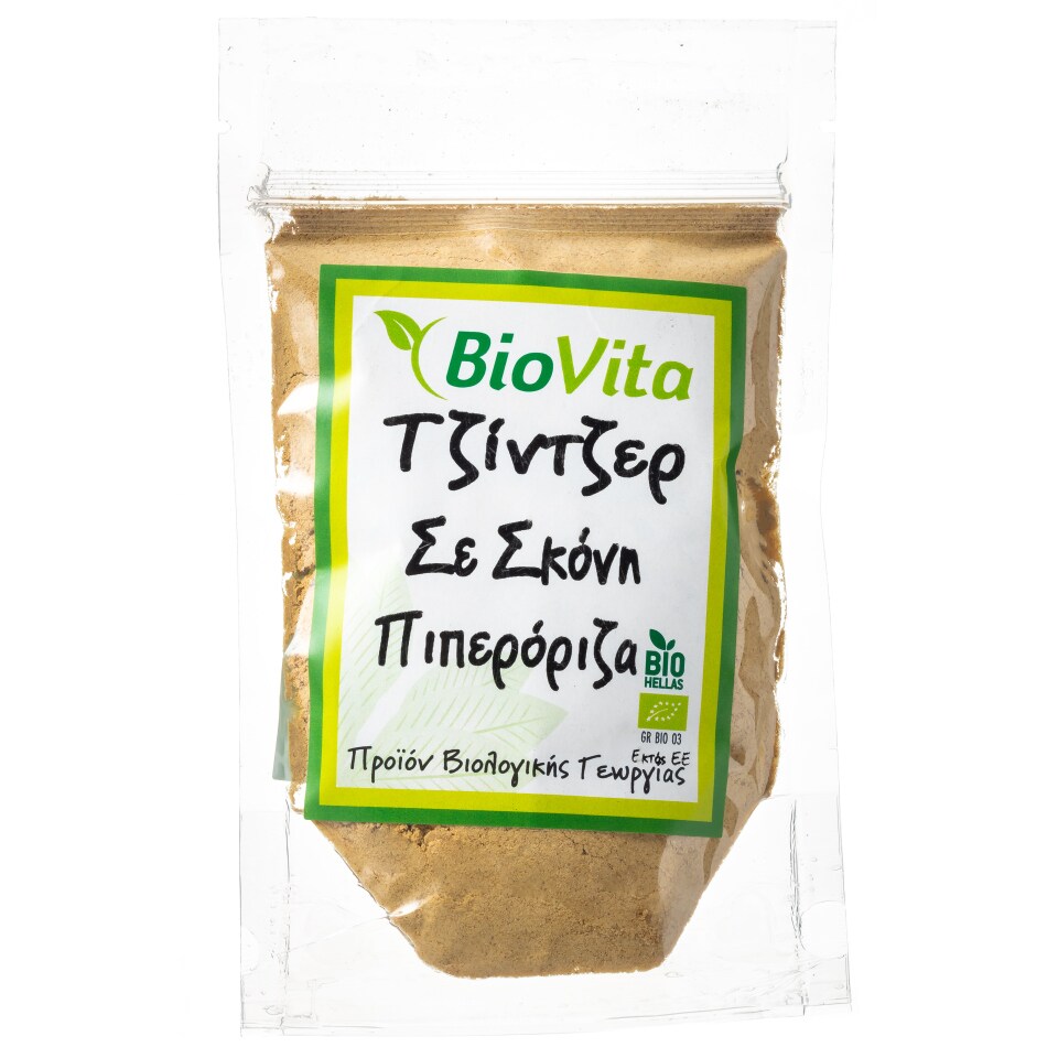 BIOVITA Τζίντζερ Σκόνη Πιπερόριζα Βιολογική 50g