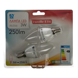 ΑΒ | ΑΒ ΛΑΜΠΑ LED ΚΕΡΙ 3W Ε14 2700Κ 2ΤΜΧ