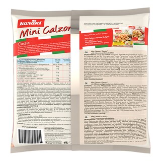 KANAKI | MINI KALZONE | Πιτάκια Κατεψυγμένα Mini Calzone Classic 450gr