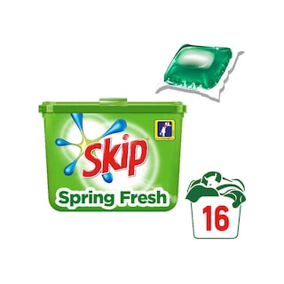 SKIP | ΥΓΡΕΣ ΚΑΨΟΥΛΕΣ ΠΛΥΝΤΗΡΙΟΥ ΡΟΥΧΩΝ SPRING FRESH 16 ΜΕΖ 16 ΜΕΖ
