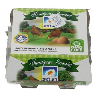 ΧΡΥΣΑ ΑΥΓΑ | ΑΥΓΑ ΕΛΕΥΘΕΡΑΣ ΒΟΣΚΗΣ MEDIUM 53/63 GR 4 ΤΕΜ