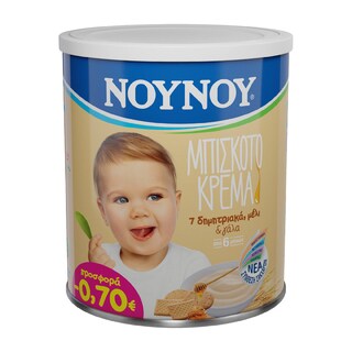 ΝΟΥΝΟΥ | Βρεφική Κρέμα Μπισκοτόκρεμα 300g Έκπτωση 0.70Ε