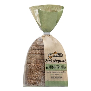 ΚΑΤΣΕΛΗΣ | Ψωμί Διπλοζυμωτό 6 Δημητριακά Φέτες 375g