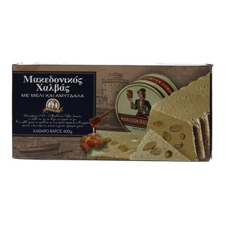 ΜΑΚΕΔΟΝΙΚΟΣ | ΧΑΛΒΑΣ ΜΕ ΜΕΛΙ ΚΑΙ ΑΜΥΓΔΑΛΑ 400 GR