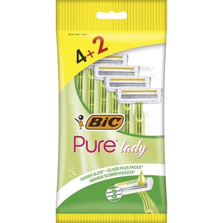 BIC | PURE 3 LADY | Ξυραφάκια Pure Lady 4+2 Τεμάχια Δώρο