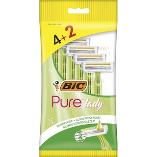 BIC | PURE 3 LADY | ΞΥΡΙΣΤΙΚΗ ΜΗΧΑΝΗ ΜΙΑΣ ΧΡΗΣΗΣ ΜΕ 3 ΛΕΠΙΔΕΣ 6 ΤΕΜ ΠΡΟΣΦΟΡΑ TA 2 ΤΕΜΑΧΙΑ ΔΩΡΟ