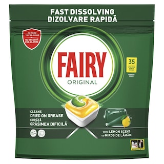 FAIRY | Κάψουλες Πλυντηρίου Πιάτων Original Λεμόνι 35 Τεμάχια