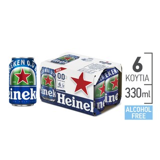 HEINEKEN | Μπύρα Χωρίς Αλκοόλ Κουτί 6x330ml