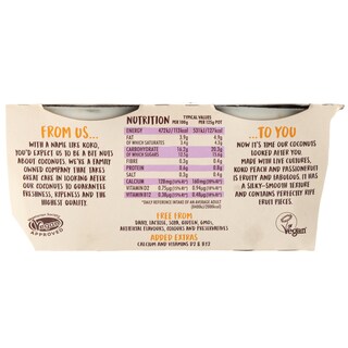 ΚΟΚΟ | Φυτικό Επιδόρπιο Καρύδας με Ροδάκινα Vegan 2x125g