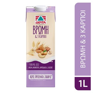 ΔΕΛΤΑ | Φυτικό Ρόφημα Βρώμη & 3 Καρποί 1lt