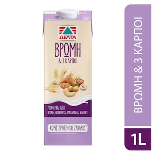 ΔΕΛΤΑ | Φυτικό Ρόφημα Βρώμη & 3 Καρποί 1lt