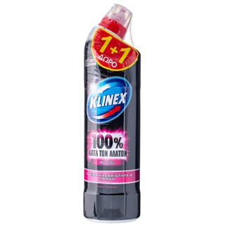 KLINEX | Υγρό Καθαριστικό Λεκάνης WC Gel Pink Flower 700ml 1+1 Δώρο