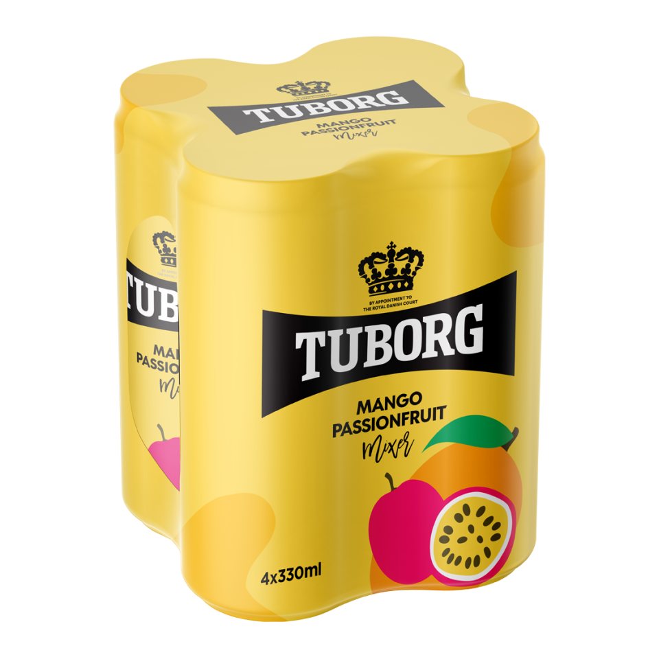 TUBORG Αναψυκτικό Mango Passionfuit Mix 4x330ml