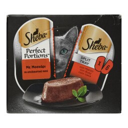 SHEBA | Γατοτροφή Perfect Portions Μοσχάρι Πατέ 3x75g