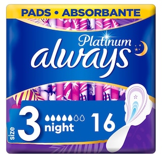 ALWAYS | Σερβιέτες Ultra Platinum Night 16 Τεμάχια