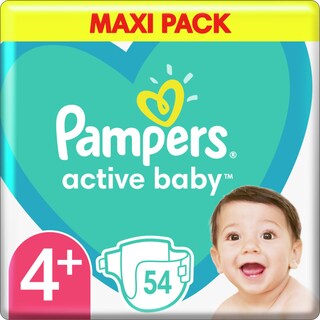 PAMPERS | Πάνες Μωρού Active Baby Νο4+ 10-15kg 54 Τεμάχια
