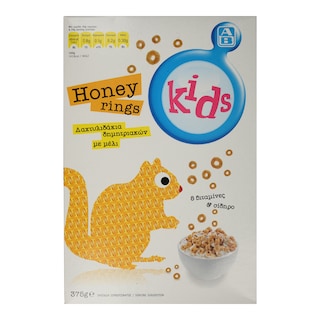 ΑΒ KIDS | Δημητριακά Honey Rings Με Μέλι 375gr