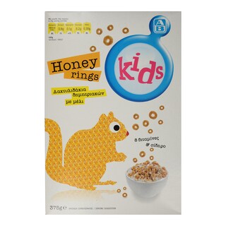 ΑΒ KIDS | Δημητριακά Honey Rings Με Μέλι 375gr